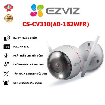 Camera EZVIZ CS-CV310(A0-1B2WFR) - 2M (C3W) Camera tích hợp Còi, Đèn, Chớp