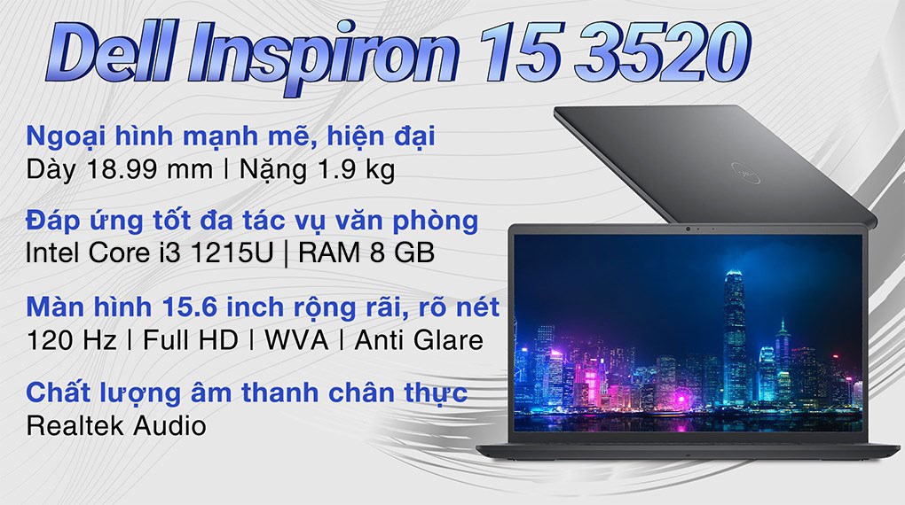 Laptop Dell Inspiron - Laptop Dell Inspiron (N3520-i3U082W11BLU) - laptop học tập - văn phòng