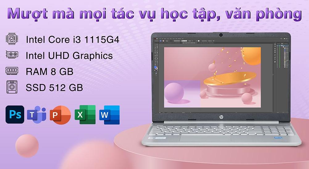 Laptop HP 15S FQ2716TU I3 (7C0X3PA) - Laptop HP